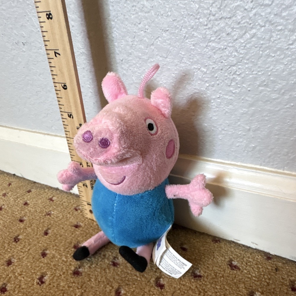Peppa Pig Plush Character Toy Small 7 inch Pink Blue Washable 2003 0031849